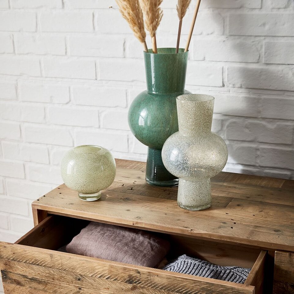 Jade Colored Glass Vases West Elm UK